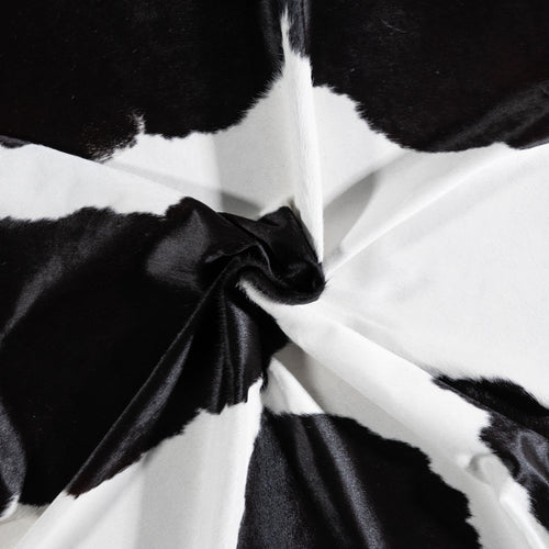 Brazilian Black and White Cowhide Rug Size 7'1" L x 5'9" W 3668