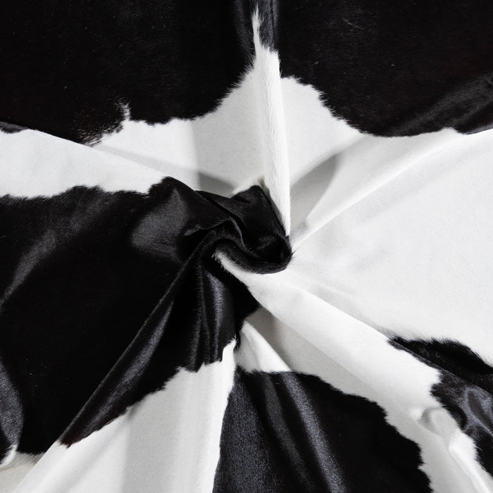 Brazilian Black and White Cowhide Rug Size 7'1" L x 5'9" W 3668