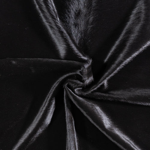 Brazilian Solid Black Cowhide Rug Size 6'1" L x 6'2" W 5224