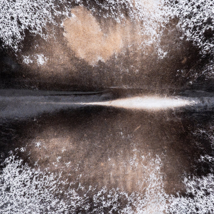 Brazilian Black Salt and Pepper Cowhide Rug Size 8'1" L x 6'7" W 5926