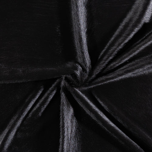 Brazilian Solid Black Cowhide Rug Size 6'6" L x 6'1" W 5225