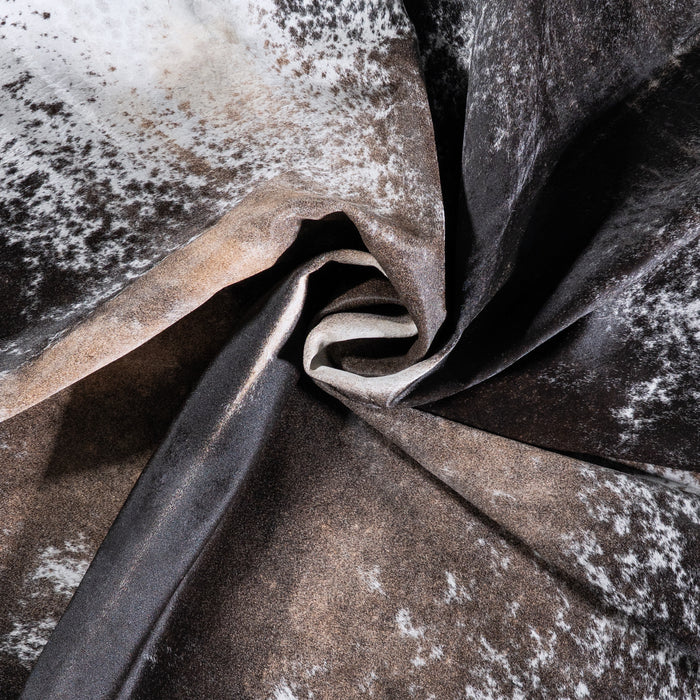 Brazilian Black Salt and Pepper Cowhide Rug Size 8'1" L x 6'7" W 5926