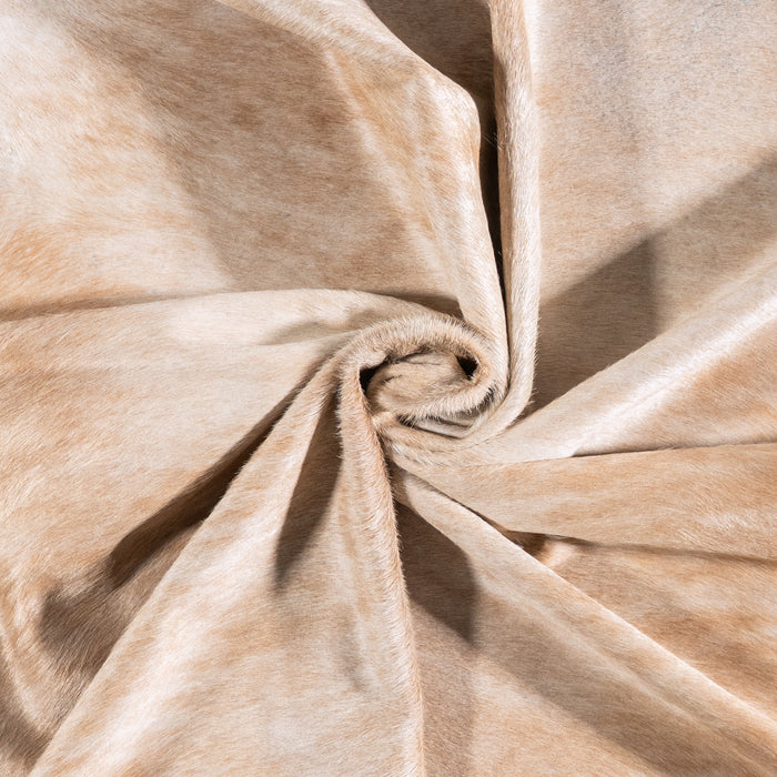 Brazilian Beige Cowhide Rug Size 7'9" L x 6'8" W 5927