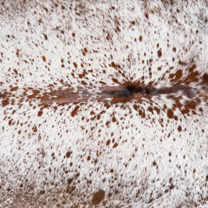 Brazilian Chocolate and White Cowhide Rug Size 7'11" L x 6'5" W 5730