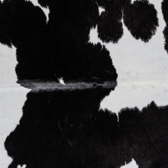 Brazilian Black and White Cowhide Rug Size 6'10" L x 5'11" W 3670