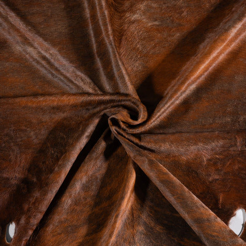 Vintage Brindle White Belly Cowhide Rug Size 8'2" L x 6'10" W 4383