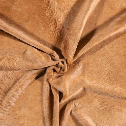 Brazilian Beige Cowhide Rug Size 7'6" L x 6'10" W 4713