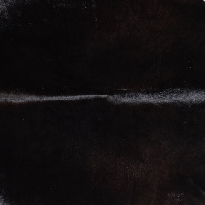 Brazilian Solid Black Cowhide Rug Size 6'6" L x 6'5" W 5232
