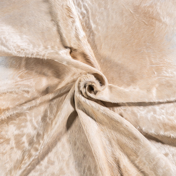 Brazilian Champagne Cowhide Rug Size 7'4" L x 6'4" W 4935