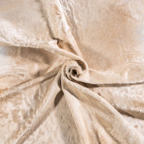 Brazilian Champagne Cowhide Rug Size 7'4" L x 6'4" W 4935