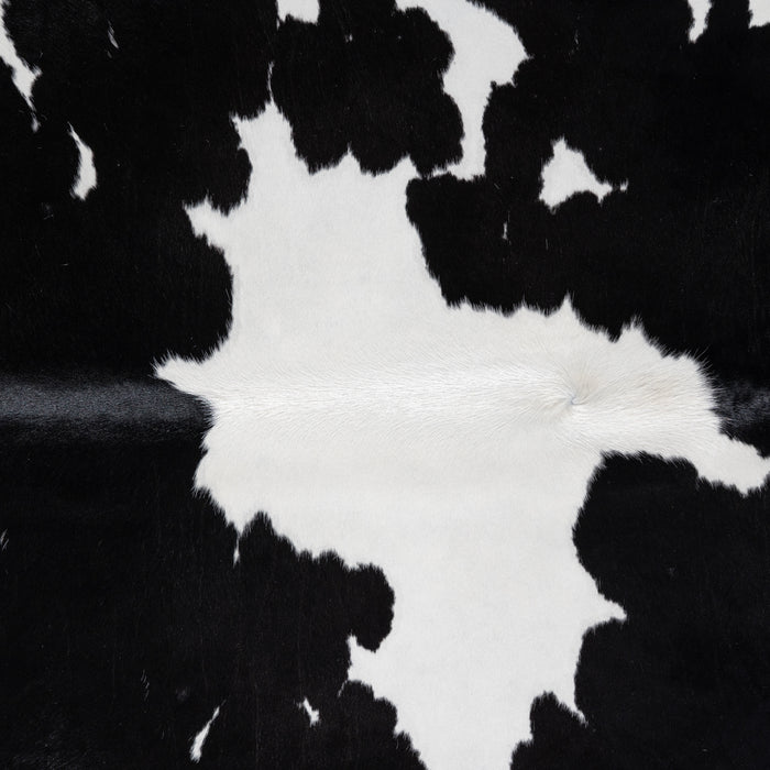 Brazilian Black and White Cowhide Rug Size 8'1" L x 7'1" W 3674