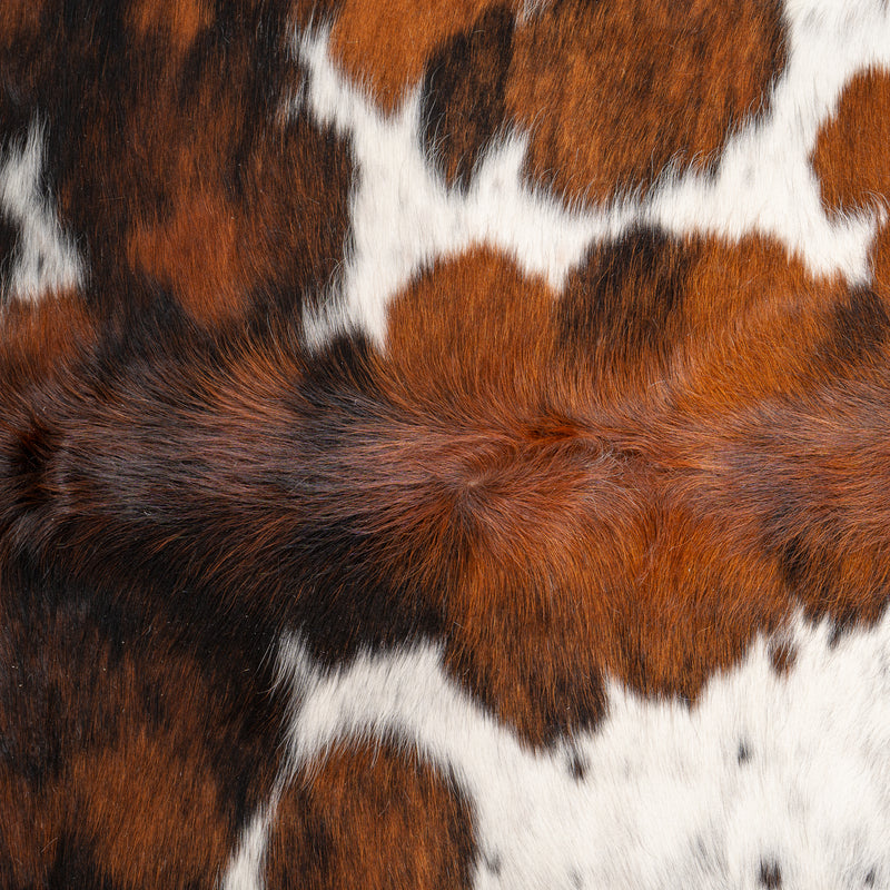 Tricolor Cowhide Rug Size 7'7" L X 6'8'' W 4938 , Stain Resistant Fur | eCowhides