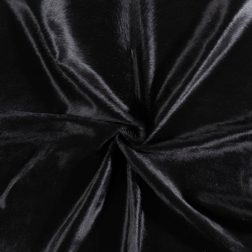 Brazilian Solid Black Cowhide Rug Size 7'0" L x 6'6" W 5233