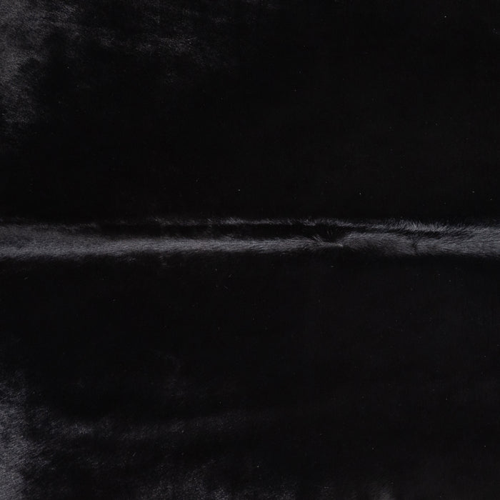 Brazilian Solid Black Cowhide Rug Size 6'7" L x 6'0" W 5234