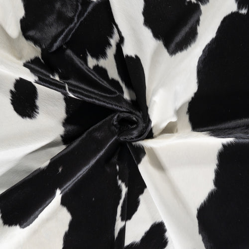 Brazilian Black and White Cowhide Rug Size 7'8" L x 6'10" W 3675