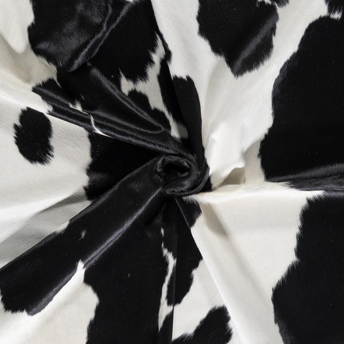 Brazilian Black and White Cowhide Rug Size 7'8" L x 6'10" W 3675