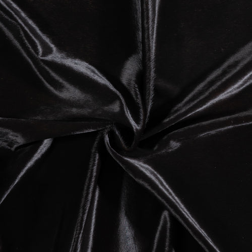 Brazilian Solid Black Cowhide Rug Size 6'7" L x 6'2" W 5235