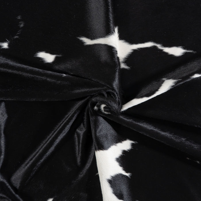 Brazilian Black and White Cowhide Rug Size 8'2" L x 7'0" W 3676