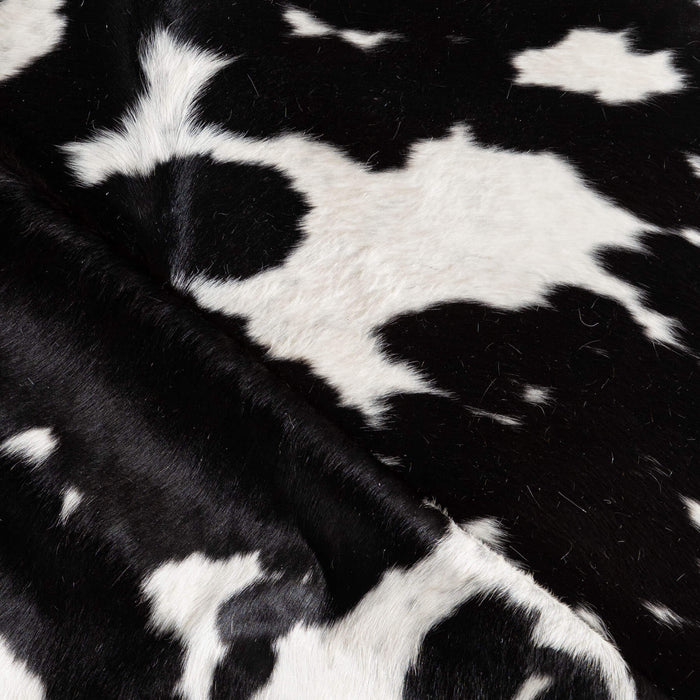 Black and White Cowhide Rug Size 7'9" L x 6'2" W 6466