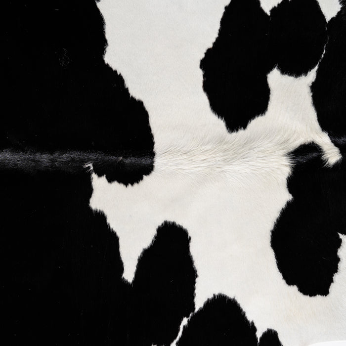 Brazilian Black and White Cowhide Rug Size 7'7" L x 6'10" W 3677