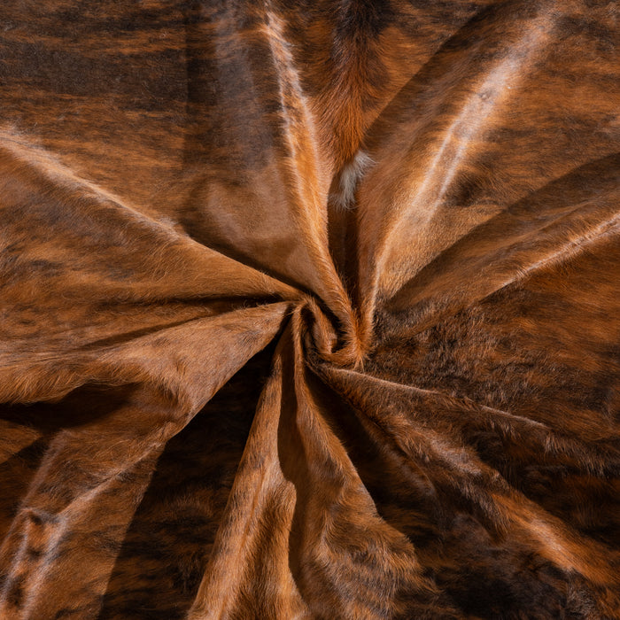 Brindle White Belly Cowhide Rug Size 7'5" L x 6'9" W 4056