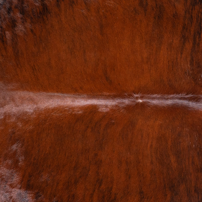 Brazilian Brindle White Belly Cowhide Rug Size 7'2" L x 7'1" W 5942