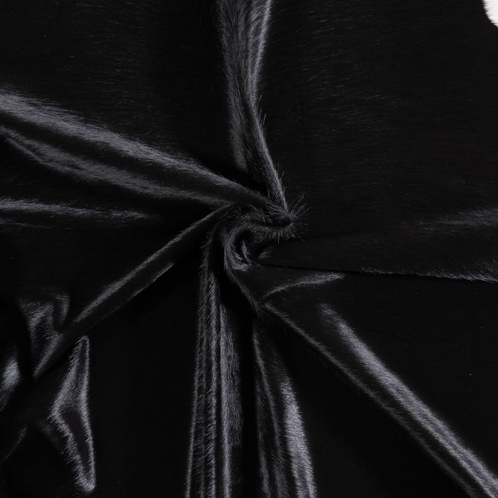 Brazilian Solid Black Cowhide Rug Size 6'6" L x 6'5" W 5240