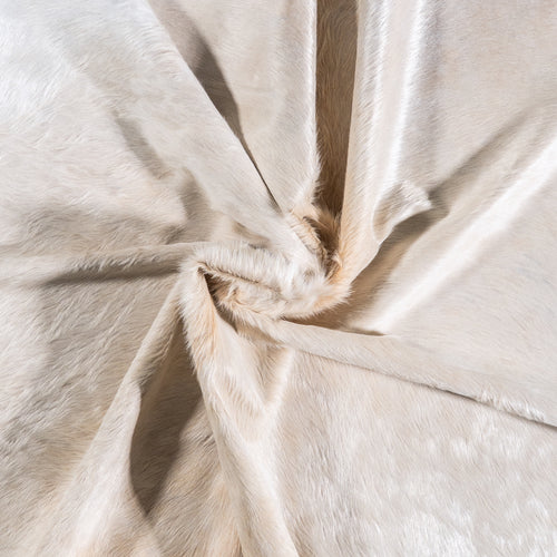 Brazilian Champagne Cowhide Rug Size 6'10" L x 6'5" W 4944