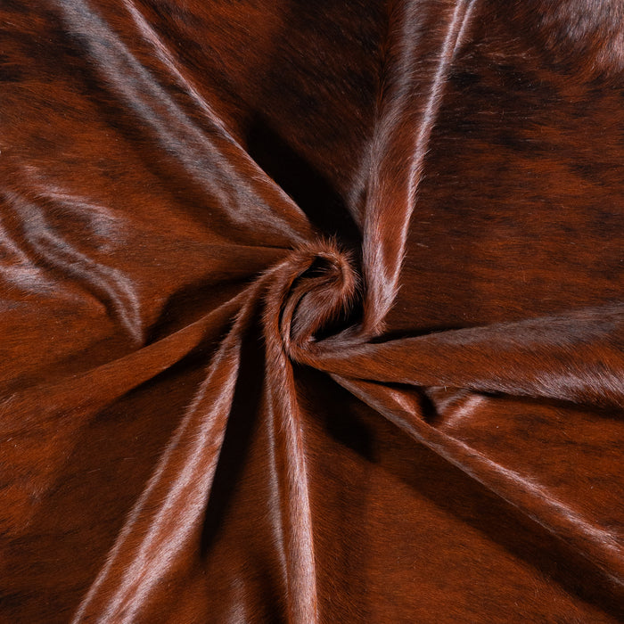 Brazilian Brindle White Belly Cowhide Rug Size 7'2" L x 7'1" W 5942