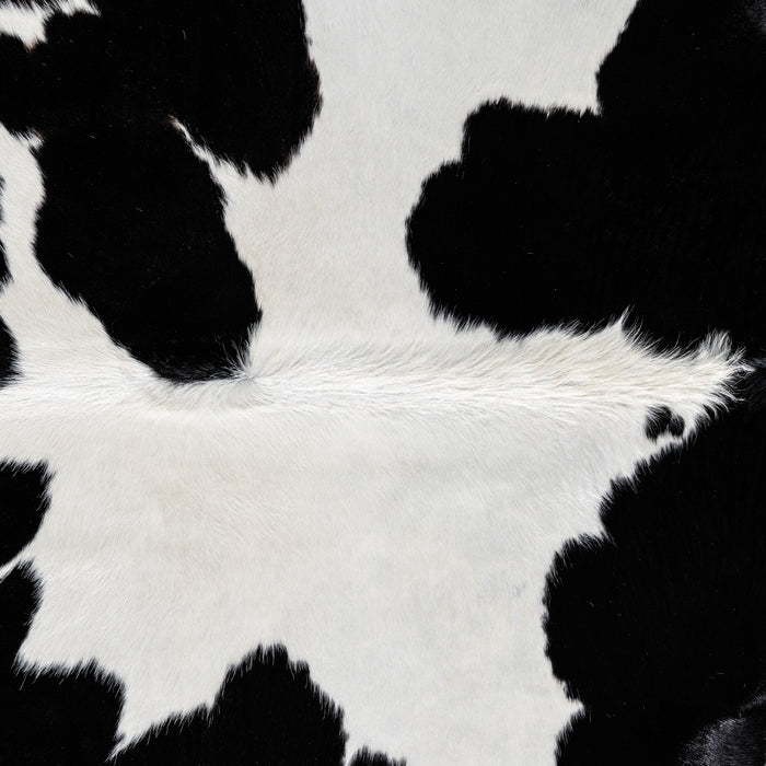 Brazilian Black and White Cowhide Rug Size 8'0" L x 7'0" W 3680