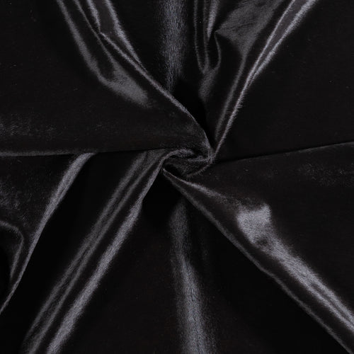 Brazilian Solid Black Cowhide Rug Size 6'4" L x 5'7" W 5241