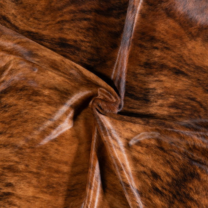 Brazilian Brindle Cowhide Rug Size 7'2" L x 6'8" W 4727