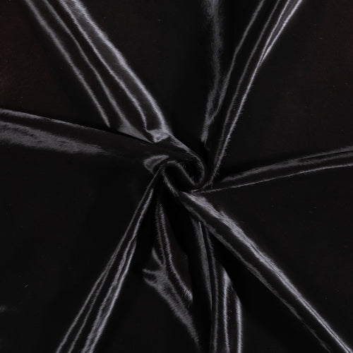 Brazilian Solid Black Cowhide Rug Size 6'9" L x 5'11" W 5242