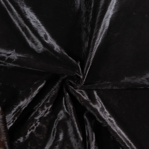 Brazilian Solid Black Cowhide Rug Size 6'2" L x 7'0" W 5243