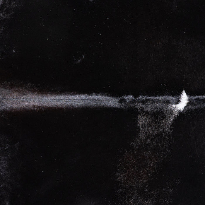 Brazilian Black and White Cowhide Rug Size 7'9" L x 7'2" W 5946