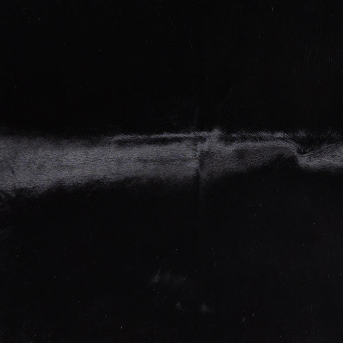 Brazilian Solid Black Cowhide Rug Size 6'6" L x 6'2" W 5245