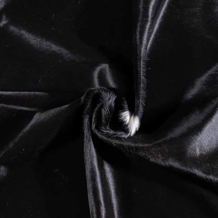 Brazilian Black and White Cowhide Rug Size 7'9" L x 7'2" W 5946