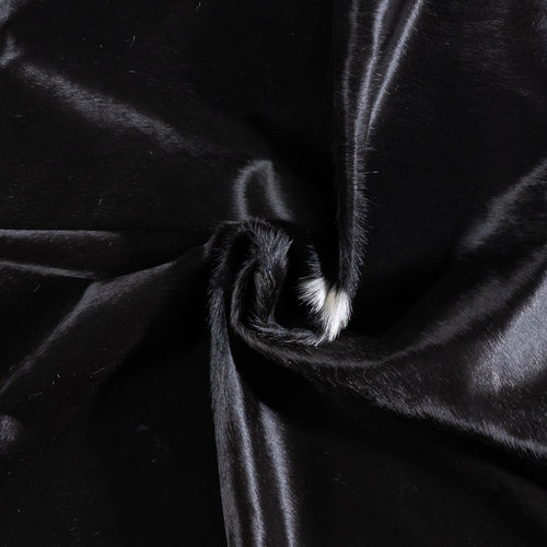 Brazilian Black and White Cowhide Rug Size 7'9" L x 7'2" W 5946