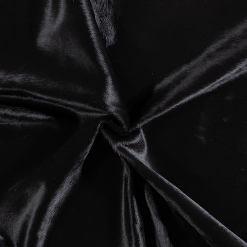 Brazilian Solid Black Cowhide Rug Size 6'6" L x 6'2" W 5245