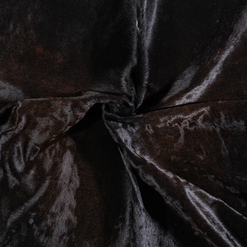 Brazilian Chocolate and White Cowhide Rug Size 8'0" L x 7'0" W 5750