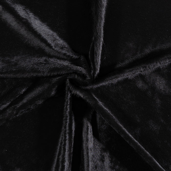 Brazilian Solid Black Cowhide Rug Size 7'5" L x 7'10" W 5247