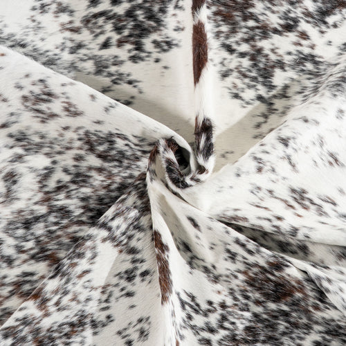 Black Salt and Pepper Cowhide Rug Size 7'1" L x 6'4" W 5475