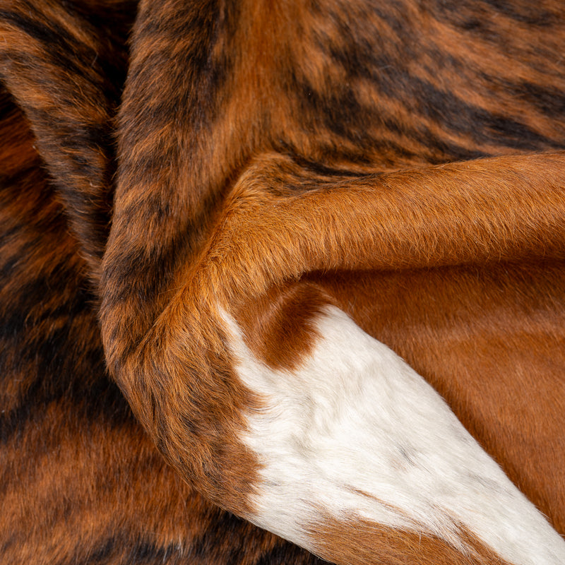 Tricolor Cowhide Rug Size 6'8'' L X 5'8'' W 4943 , Stain Resistant Fur | eCowhides