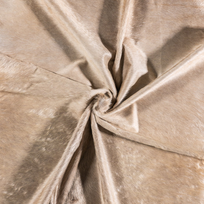 Brazilian Champagne Cowhide Rug Size 7'5" L x 7'2" W 4955