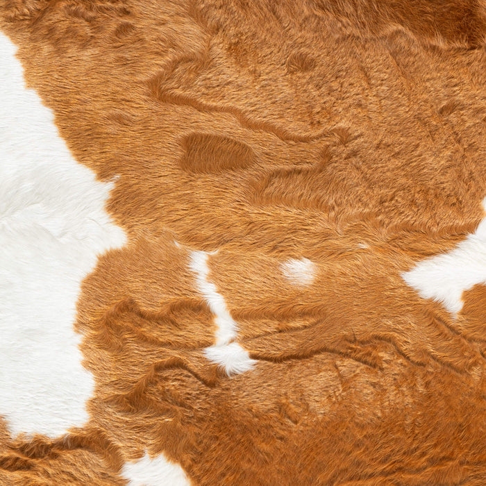 Brown and White Cowhide Rug Size 8'10" L x 6'7" W 6474