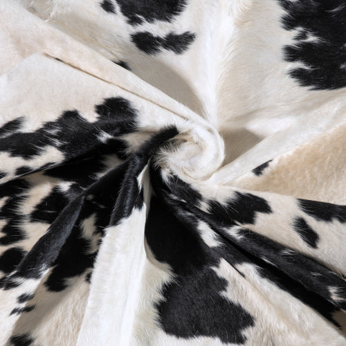 Black and White Cowhide Rug Size 7'10" L x 7'1" W 6278