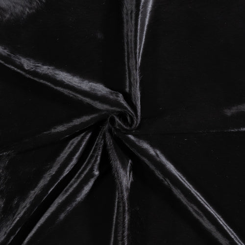 Brazilian Solid Black Cowhide Rug Size 7'4" L x 7'2" W 5253