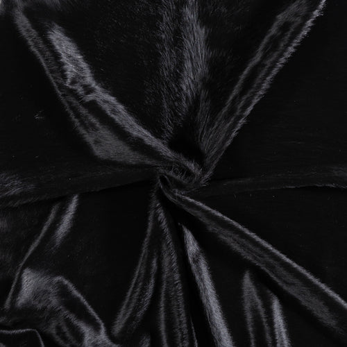 Brazilian Solid Black Cowhide Rug Size 8'0" L x 7'6" W 5254