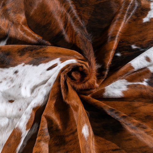 Tricolor Cowhide Rug Size 8'0" L x 7'1" W 6279