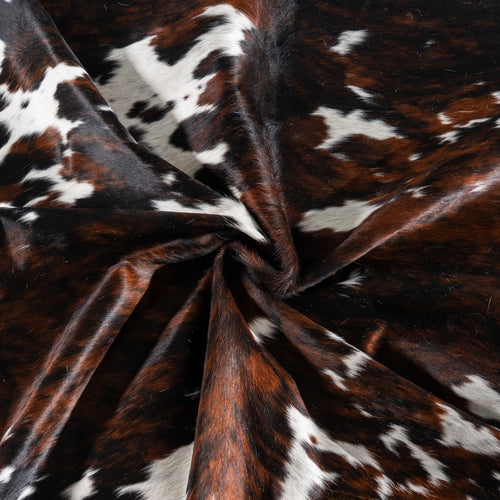Tricolor Cowhide Rug Size 7'7" L x 7'3" W 4122